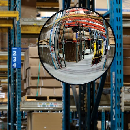 Global Industrial Round Glass Convex Mirror, Indoor, 26 Dia., 160, Viewing Angle 670555